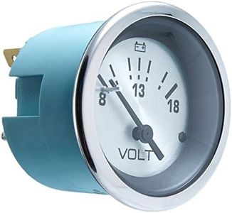 Sierra International 63478P Sterling 8 to 18 Vdc Dial Range Scratch Resistant System Voltmeter, 2"