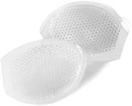 RADIANT HOLLYWOOD SECRET 1 Pair of Breathable Clear Silicone Bra Inserts, Waterproof and Lightweight Breast Enhancers Push Up Pads for Bra, Bikini, Bathing Suit (Zipper Bag Included), Transparent, 1