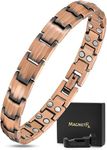 MagnetRX® Women's Pure Copper Magnetic Bracelet – Effective Ultra Strength Magnetic Copper Bracelets for Women – Adjustable Bracelet Length with Included Sizing Tool (Classic)