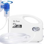 Dr Trust USA Compressor Nebulizer Machine Complete Kit for Adults and Kids with Mask (White)