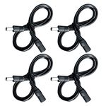 ANLINK 4 Pack 3ft DC Power Extension Cord 5.5mm*2.1mm Male to Female Power Cable for CCTV Security Surveillance Camera DVR Standalone, LED Strip, Router, 12V DC Power Supply Adapter and More (Black)