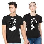 Crazydaisyworld Eyes Mouches Lip Custom Unisex Matching Couples Name & Number for Him Her - Multi Colors Couple T-Shirt