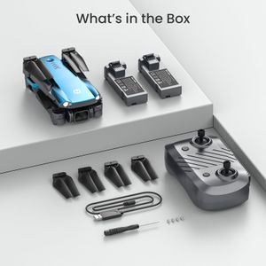Holy Stone HS290 Foldable Drone – 1080P HD Camera, RC Quadcopter, 2 Batteries, Blue
