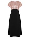 GRACE KARIN Women's V-Neck Maxi Evening Dress Summer Elegant Wedding Dress Short Sleeve Casual Dress Light Pink S