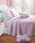 Greenland Home Quilt Set, Cotton, Pink, Queen