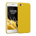 kwmobile Case Compatible with Apple iPhone SE (2022) / iPhone SE (2020) / iPhone 8 / iPhone 7 Case - Protective Slim TPU Phone Cover - Soft Matte Finish - Radiant Yellow