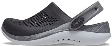 crocs unisex-child LiteRide Clog Black/Slate Grey Clog - 3.5-4 Years, 9 Kids UK, 16 cms(C9) (206712-0DD)