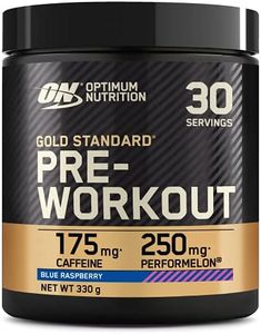 Optimum Nutrition Gold Standard Pre-Workout, Integratore Alimentare in Polvere, Energy Drink con Creatina Monoidrato, Beta Alanina, Caffeina e Vitamine B, Gusto Lampone Blu, 30 Porzioni, 330 g