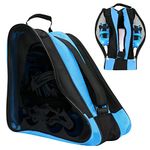 FOUUA Roller Skate Bag - Unisex Ice Skate Bag with Adjustable Shoulder Strap - Breathable Oxford Cloth Skating Shoes Storage Bag Without Unpleasant Smell Roller Skate Accessories (Blue)