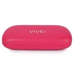 VIVID Vision Unisex Adult Lightweight Eyewear Specs Case Cover | Protect Eye Glasses | Chashma Dibbi | Spectacle Box | Closure - HINGE-SPRING | Metal |MC-285 |Dark Pink