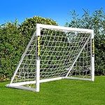 FORZA Football Goal - 6ft x 4ft Kids Garden Goal with PVC Posts & Net | Optional Target Sheet, Ball & Bag (Goal)