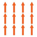 LiteMark Temporary 10 Inch Orange Removable Arrow Decal Stickers for Floors & Walls - Pack of 12