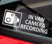 Platinum Place 5 x Small In VAN Camera Recording Window Stickers-87mm x 30mm-CCTV Warning Signs-Van,Lorry,Delivery,Courier,Transit