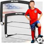 Soccer Goals Soccer Net - Kids Pop-up Football Goals for Backyard Practice & Training, Portable Set of 2