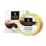 Good Vibes Coconut Lip Scrub, 8 g | Provides In-Depth Nourishment For Soft & Smooth Lips | Lightweight, Exfoliating, Brightening, Hydrating | No Parabens & Mineral Oil