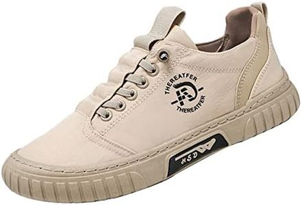 AngryMonkey Hopomart Summer Casual Breathable Men's Shoes,2022 New Outdoor Travel Non-Slip Low Top Sport Jogging Shoes (9.5,Khaki)