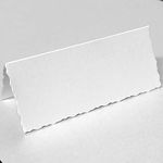 100 White Deckle Edge Table Name Place Cards - Stella Weds - Perfect for Weddings & Parties