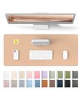 YSAGi Leather Desk Mat, Large Mouse Mat, Non-Slip Desk Pad, Waterproof Leather Table Protector Writing Pad for Office and Home (60 x 35 cm, Latte)
