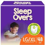 SleepOvers by Cuties, Bedwetting Underwear for Girls and Boys, Large/X-Large 60-125 lbs, 48 Count