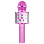 Bluetooth Microphone Gift for Kids Girls, Children Singing Microphone Machine Gifts for 7-11 Year Old Girl Teens Birthday Present for Kids Boys Music Toy Age 4-12 Girls Gifts Party Toy Purple Mic