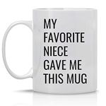 FortuneLoveGift My Favorite Niece Gave Me This Mug Funny Gifts for Aunts and Uncle from Niece Worlds Best Aunt Uncle Birthday Christmas Gift Idea Coffee Mug 11 oz