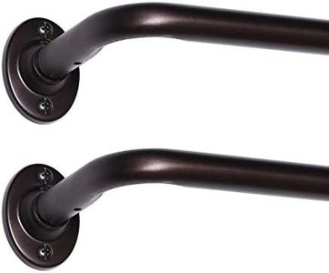 Room Darkening Wrap Curtain Rods - 2 Pack - Wrap Around Design, Ideal for Blackout Curtains, Adjustable Length, 5/8 Inch Diameter, Bronze