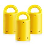 MagnetPal 3 pack Heavy-Duty Neodymium Anti-Rust Magnet, Best for Magnetic Stud Finder / Key Organizer / Indoor and Outdoor Multi Uses, Yellow with Key Ring (SP-MPM3YL)