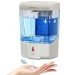 SVAVO Automatic Hand Sanitizer Dispenser, 21oz/600ml Touchless Soap Dispenser Wall Mounted, Touch-Free Liquid soap Dispenser Sensor Soap Dispenser for Kitchen Hotel Restaurant Bathroom Gray