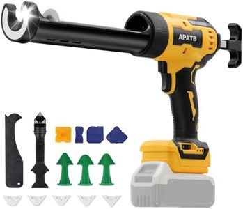 Cordless Caulking Gun Compatible With DeWalt 20V Max Battery, No-Drip Caulking Gun with LED Light, Electric Caulking Gun, Filling and Sealing Tool for Windows, Doors, Floors and Walls (NO Battery)