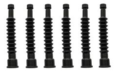 6-Pack Aftermarket New Improved Wedco Gas Fuel Spouts with Screen to Keep Dirt & Debris Out of Your Expensive Equipment. Black, Durable & Flexible with Gasket & Nozzle Tip Cap.