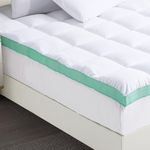 Luxton 1500GSM Bamboo Mattress Topper AirFresh Queen Size 10CM Gusset High Loft Mattress Topper Fully Fitted deep Pocket (Queen Size)