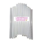 SUPERMELT All Purpose Hot Melt 11 MM Glue Gun Sticks [Set of 20 Sticks] Milky Transparent Size- 8'' [204 MM] | Pack of 20 Sticks | (20)