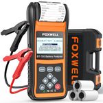 (Upgraded BT705) FOXWELL BT780 Car Battery Tester with Printer - Battery Load Tester 6V 12V 24V Automotive - 100-2000CCA Digital Battery Analyzer for Car Heavy Duty Truck Marine SUV Boat RV and More