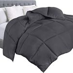 Utopia Bedding Comforter Duvet Insert - Quilted Comforter with Corner Tabs - Box Stitched Down Alternative Comforter (Queen, Grey)