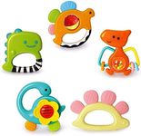 Yiosion Baby Rattles Sets Teether, Shaker, Grab and Spin Rattle, Musical Toy Set, Early Educational Toys Gift for 3, 6, 9, 12 Month Baby Infant, Newborn