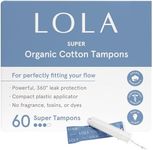 LOLA Organic Cotton Tampons, 60 Cou