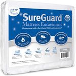 Queen (9-12 in. Deep) SureGuard Mattress Encasement - 100% Waterproof, Bed Bug Proof, Hypoallergenic - Premium Zippered Six-Sided Cover - 10 Year Warranty by SureGuard Mattress Protectors