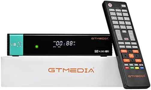 GTMEDIA V8X HD DVB-S/S2/S2X FTA Digital Satellite Receiver, Free to Air Built-in 2.4G WiFi TV Sat Decoder Supports Intelsat 901 at 27.5°W BBC Channel