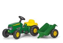 rolly toys | rollyKid John Deere Tractor with Trailer | 012190, Green