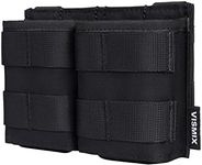 VISMIX Rifle Mag Pouch, Double 5.56mm AR MOLLE Magazine Pouch with Quick Release Kydex Insert and MOLLE Compatible Black