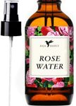 Rose Water Spray Facial Toner by Baja Basics For Skin, Hair and Aromatherapy Large 4oz