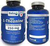 Naka Platinum PRO L-Theanine 250 mg Promotes Relaxation BONUS SIZE 150 Veggie Caps (120+30 FREE)