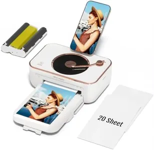 iDPRT 4x6'' Photo Printer with 20 Sheets Photo Paper & 1 Cartridge, Portable Instant Photo Printer for iPhone Android, Thermal Dye Sublimation, Wi-Fi Picture Printer