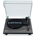 Lenco LS-10 Vinyl Record Player Bluetooth Turntable with Integrated Speaker 33 45 RPM Black MDF Imported from EU