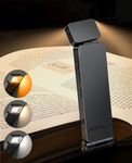 MEDE Book Light Clip on Book Reading Light for Books in Bed,Eye Caring Dimmable Reading lamp with 3 Colors Temperatures,USB Rechargeable LED Book Lamp Portable Bookmark Light for Night,Kids,Bookworms