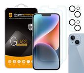 (2 Pack) Supershieldz Designed for iPhone 14 Plus (6.7 inch) + Camera Lens Tempered Glass Screen Protector, Anti Scratch, Bubble Free