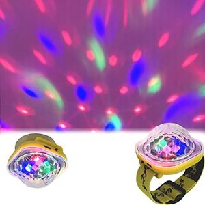 2X Disco Led Bracelet Lights - 5 Modes, Strobe, Atmosphere for Room Decor, Car, Birthday, Wedding, Club, Xmas, Party, Galaxy, Kids, Valentines Day with Wristbands & Suction