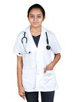 LATHIYA UNIFORM DOCTER APRON LAB COAT HALF SLEEVE (S)