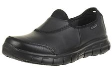 Skechers Women's Sure Track Work Shoes, Black Black Leather Bbk, 4 UK