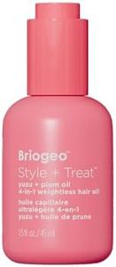 Briogeo Style + Treat Yuzu + Plum 4-in-1 Weightless Hair Oil – Silicone-Free Oil for Heat Protection, Frizz Control, Shine & Moisture – Fine to Medium Hair – Clean, Vegan Hair Treatment - 1.5 fl oz
